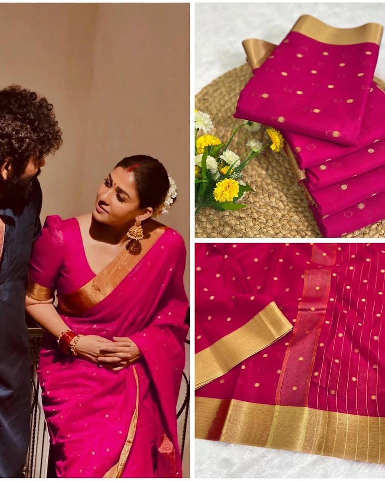 Nayanthara  saree / banarasi semi katan
